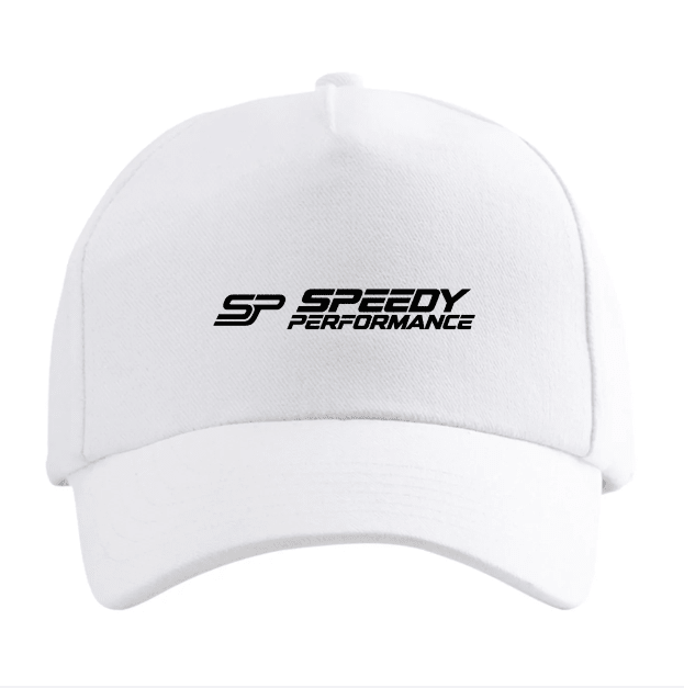 SpeedyPerformance Classic Adjustable White Baseball Cap | SpeedyPerformance Exhausts - Speedy Performance Exhausts