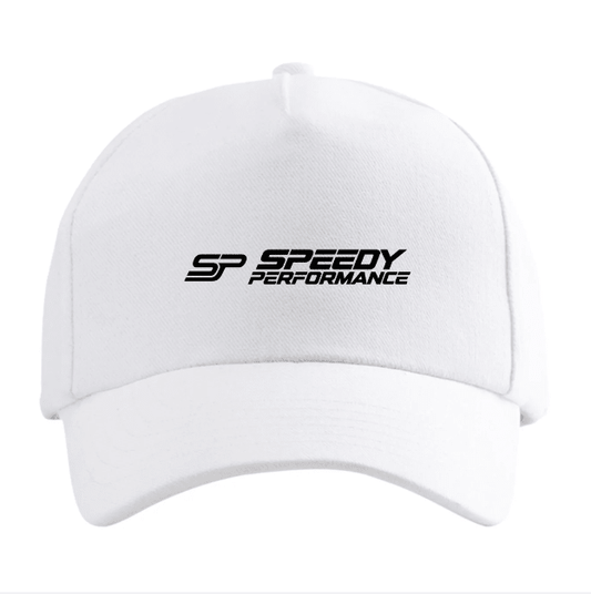 SpeedyPerformance Classic Adjustable White Baseball Cap | SpeedyPerformance Exhausts - Speedy Performance Exhausts