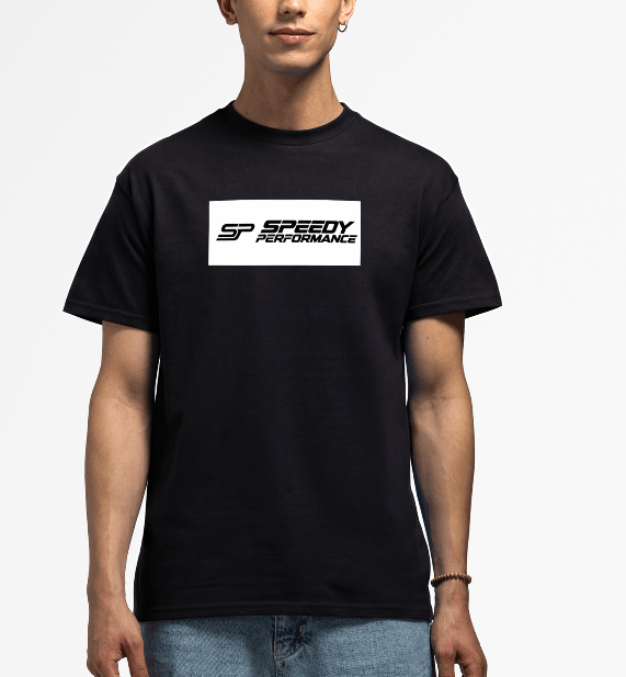 SpeedyPerformance Essential Men’s Black Crewneck Tee | Speedyperformance Exhausts - Speedy Performance Exhausts