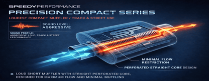 SpeedyPerformance Precision-Compact Series 2.5" #3307 - Speedy Performance Exhausts