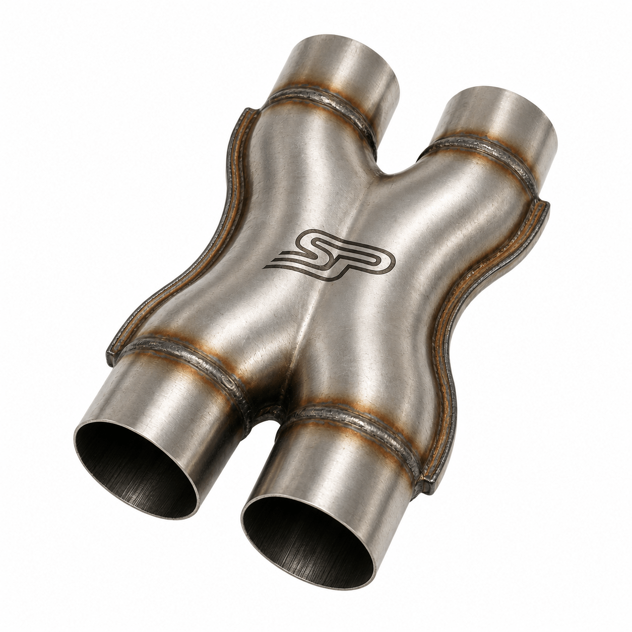 Stainless Steel X-Pipe 2.5" to Dual 2.5"