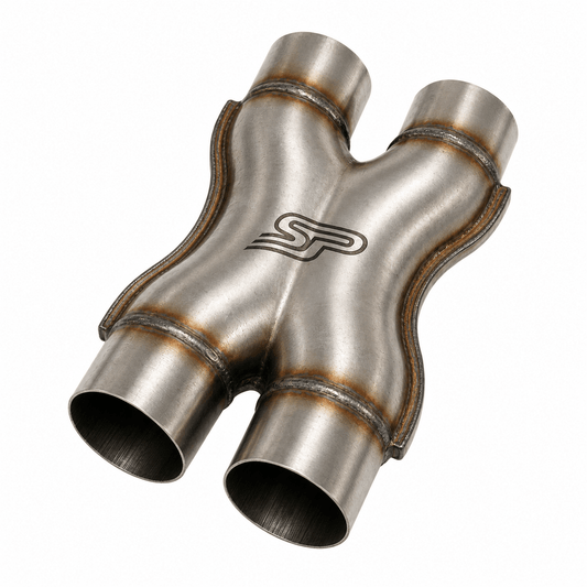 Stainless Steel X-Pipe 2.5" to Dual 2.5"
